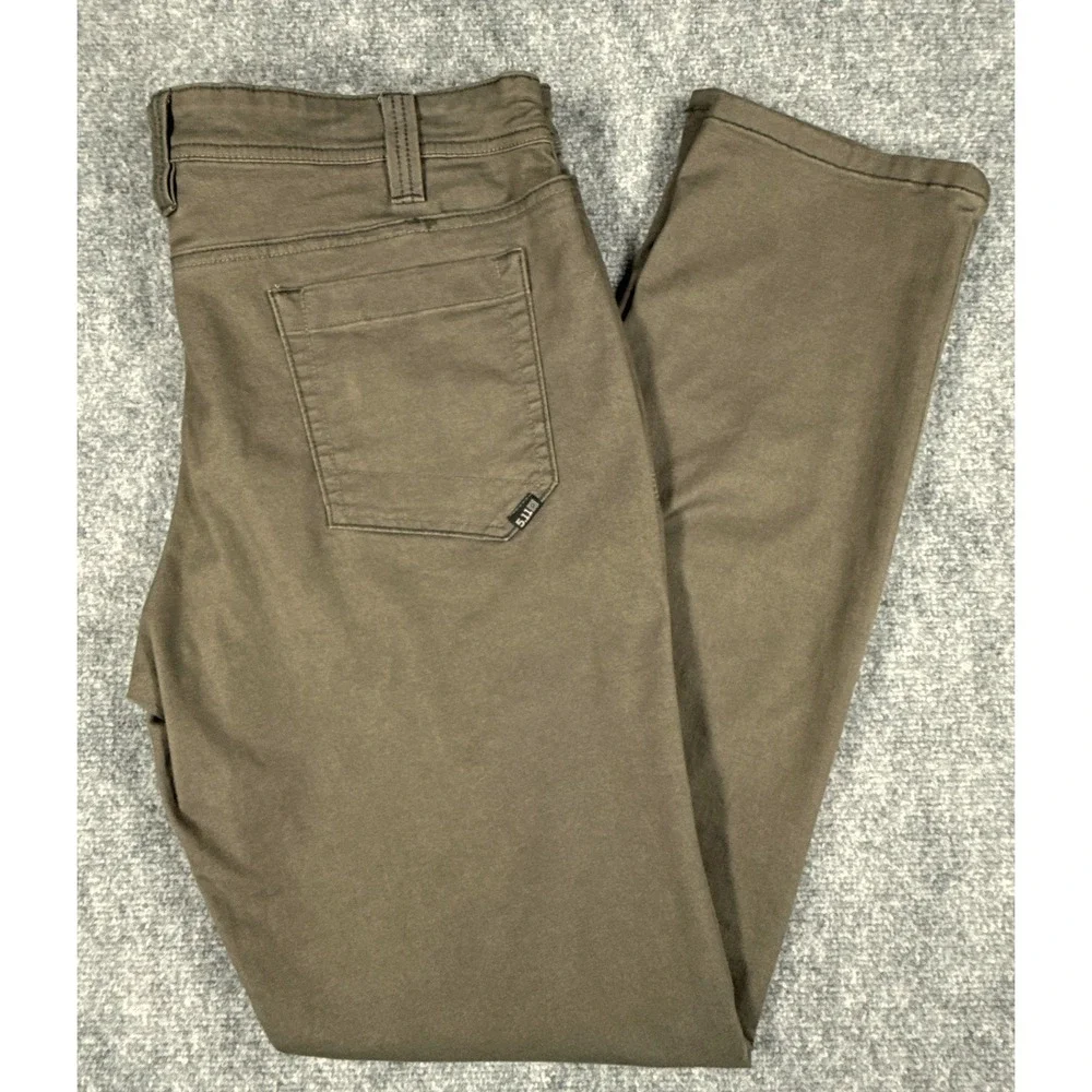 5.11 Tactical Defender-Flex Slim Pants Mens 38x36 Ranger Green 5-Pocket